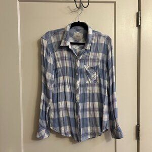 Rails Hunter Blue Plaid Button Down